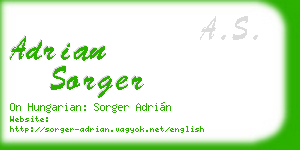 adrian sorger business card